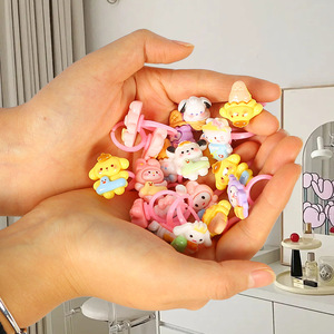 Sanrio Cartoon Ring Set For Girls Plastic Jewelry Gift <b>Box</b> <b>Mixed</b> Colors And Styles - Product Image 2