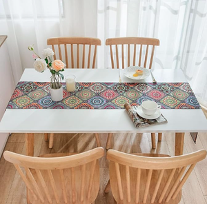 Nappe marocaine en polyester résistante à l'eau pour pique-nique, plage, fête en plein air, ronde ou rectangulaire - Product Image 5