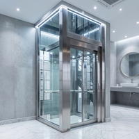Ascenseur hydraulique fiable pour villa, ascenseur résidentiel avec porte automatique, capteur de sécurité, ascenseur domestique