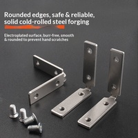 Connecteur d'angle sans poignée en aluminium pour porte/fenêtre/armoire, connecteur fixe à 90 degrés en forme de L, quincaillerie de meuble à angle droit