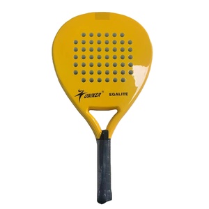 Raquetas de remo para tenis de playa con cara de fibra de carbono y espuma viscoelástica EVA, color amarillo - Product Image 4