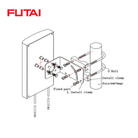 Antena de Panel 4G/5G de 9dBi a Precio de Fábrica, Antena de Comunicación con Conector Hembra 2XN para Uso en Exteriores y Cobertura de Red Rural