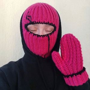 Gorros de Invierno de Ganchillo Hechos a Mano para Hombre y Mujer, Máscaras Faciales, Gorros de Halloween, Balaclavas, Máscaras de Esquí, Venta al Por Mayor - Product Image 3