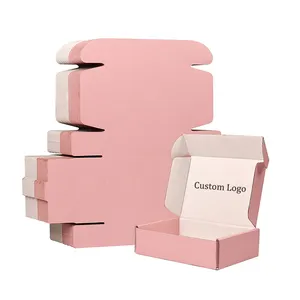 印刷された折りたたみ式ピンクの段ボール服衣類ブラ下着ギフトメーラーボックスカスタムサイズ配送ランジェリー用梱包箱