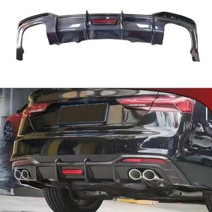 Diffuseur arrière en fibre de carbone pour <span class=keywords><strong>Audi</strong></span> A5 S5 B9.5 2020 2021 2022 2023 2024, séparateurs de pare-chocs arrière, lèvre arrière, kit carrosserie - Product Image 1