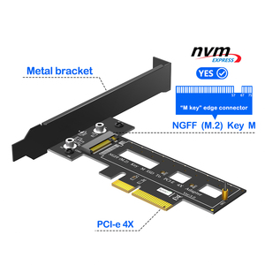 M.2 NVME SSD a <span class=keywords><strong>PCI</strong></span> Express 3.0 X4 adattatore scheda Host-supporto M.2 PCIe (NVMe o AHCI) tipo 2242 2260 280 NVME SSD - Product Image 2