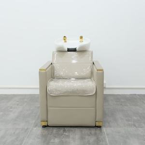 Hotsell Salon Furniture Gold <b>Shampoo</b> <b>Hair</b> Wash Chair With White Bowl for Cream <b>Colour</b> <b>Hair</b> Wash Chair <b>Shampoo</b> Chair - Product Image 2