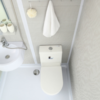 Jeux de dosettes de salle de bain modulable, pré-assemblée, avec toilettes, tout en un, salle de douche