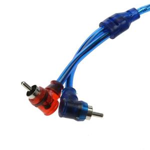 Blue Car <strong>Audio</strong> Amplifier Cable Modified 2RCA to 2RCA <strong>Audio</strong> Video Cable for Electronic Applications - Product Image 2
