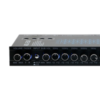 Equalizer Audio mobil, EQ 12V DC DSP Chip dapat disesuaikan untuk Output Subwoofer logam mobil perahu RV
