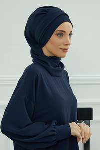 Hijab instantané en pashmina <span class=keywords><strong>de</strong></span> haute qualité pour femmes musulmanes, bandeau turc, turban, bonnets avec accessoires métalliques - Product Image 4