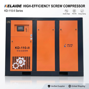Compresseur d'air à vis double étage KELAIDE KD-110-II 110 kW, 24,5 m³/min, refroidi par air, modèle industriel - Product Image 2