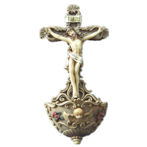 <span class=keywords><strong>Crucifijo</strong></span> Cruz estatua bautismo recuerdos Europa resina artesanía religiosa Jesús bebé artesanía Artificial St George estatuilla 480 Uds - Product Image 5