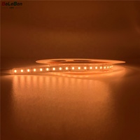 DC12V DC24V 8mm genişlik 2835 120leds/m 1700K 1800K 2000K 2200K 2300K 2700K 3000K amber altın sarı turuncu renkli led şerit