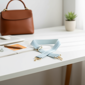 Nastro Intrecciato Monocolore Azzurro 5Cm Regolabile Per Parti E Accessori Di Borse - Product Image 2