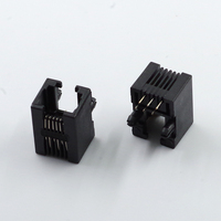 JISJACK JS-53 Seri 6P6C RJ11 RJ12 Jack Modular Panel Mount Tanpa Pelindung Fosfor Bronze 6-Pin 2-Baris Konektor Telepon