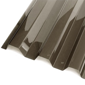 Modèle gris fumée T1052 T1060 T1070 matériau vierge en plastique ondulé PC feuille polycarbonate toit Pnales 1.1mm 1.3mm - Product Image 1