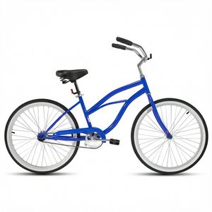 Bicicleta Cruiser de 24 Pulgadas, Una Velocidad, Cuadro de Acero, Freno de Contrapedal, Bicicleta Urbana Retro, Bicicleta de Paseo - Product Image 1