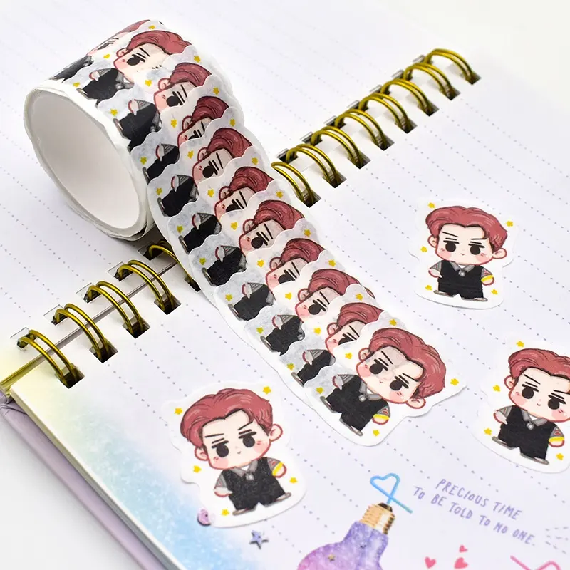 Colorful Decorative Masking Tape Custom Printed DIY overlay Washi sticker Tapes