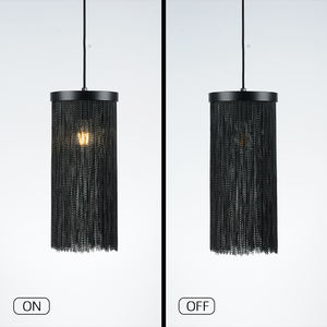 Lampu Gantung Mini Modern Industrial Hitam untuk Pulau Dapur Ruang Makan Kamar Tidur Samping Tempat Tidur - Product Image 3