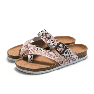 Wholesale Fashion Flip Flop Ladies Luxury Flat Beach Outdoor Ladies Slippers Cork Skid Designer Slipper <b>Slide</b> for Women - Product Image 1