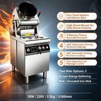 Cuisinière commerciale en acier inoxydable à gaz et électrique, machine à pétrir et à étaler la pâte automatique à 360 degrés, 5000-10000W pour restaurant et snack
