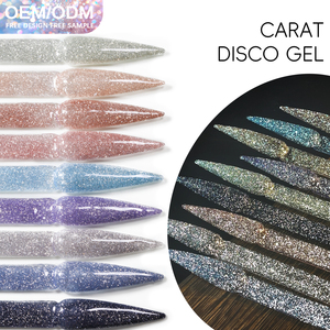 ZRKGEL all'ingrosso professionale da DIY 15ml Disco Gel smalto LED 9 colore diamante Glitter forniture per unghie campione gratuito Gel <span class=keywords><strong>UV</strong></span> Set di smalto