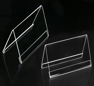 Giá Đỡ Tên Thẻ Giấy Quảng Cáo Trưng Bày Biển Hiệu Bằng Nhựa Acrylic Trong Suốt 1.8Mm Giá Đỡ Tên Trên Mặt Bàn Loại V - Product Image 2