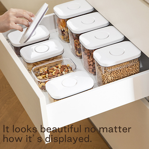 Anya tủ lạnh trong suốt nhựa tổ chức kín Stackable lưu trữ hộp Thùng Jar đặt nhựa không khí chặt chẽ thực phẩm lưu trữ <span class=keywords><strong>container</strong></span> - Product Image 6