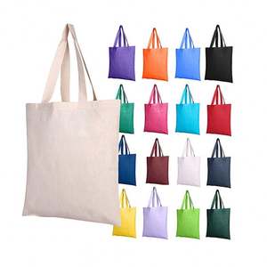 Wholesale Customized Cotton Canvas <b>Tote</b> <b>Bag</b> Plain White Blank Reusable Shopping <b>Bags</b> with Custom Print Logo - Product Image 1