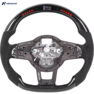 Volant en fibre de carbone à LED à fond plat, très vendu, pour Volkswagen Golf6/<span class=keywords><strong>7</strong></span> MK7.5 GTI Scirocco Polo GTS <span class=keywords><strong>R</strong></span> <span class=keywords><strong>Line</strong></span> - Product Image 1
