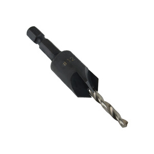 2Pc Countersink Drill Bit Set 1/4 Hex Shank For Woodworking Steel Applications Bright Finish Integrated Twist Bit - Product Image 3