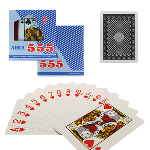 AHUA 555 Chất Lượng Cao 100% Thẻ Chơi Bằng Nhựa Bán Buôn Thẻ Chơi Bài Xì Phé Vàng Có Hộp - Product Image 2