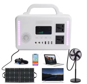 Générateur Solaire Portable 120W 12.8V 15Ah 192Wh pour Extérieur, Station d'Énergie MPPT LiFePO4 à Onde Sinusoïdale Pure, PD18V, Haut-parleur Bluetooth pour la Maison - Product Image 1