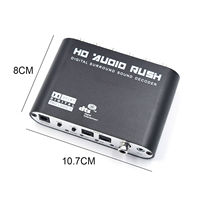 Decodificador de Audio 5.1, Conversor Digital Coaxial a Analógico, Compatible con Dolby DTS para Cine en Casa