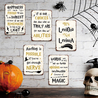 Plaque murale décorative en métal avec citation de sorcier, thème magique vintage, pour chambre, cadeau pour fan, décoration intérieure