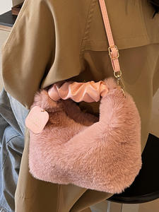 Sac femme assorti automne et hiver poignée en cuir plissé pratique et polyvalent - Product Image 2