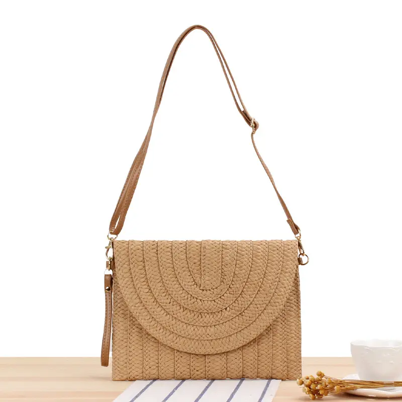 Women Handbags Single Shoulder Tassels Crochet Macrame Straw Bag