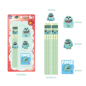Kit di cancelleria per bambini Strange Us Monster include mini quaderno, 8 matite HB, temperamatite <span class=keywords><strong>e</strong></span> gomma |   Cercasi Agenti Esclusivi Globali - Product Image 6