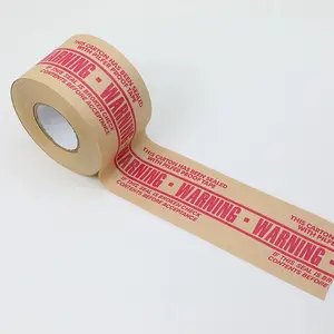 Ruban de papier kraft de haute qualité fabricant de carton Bopp ruban adhésif d'emballage d'avertissement marron