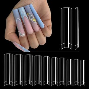 Venta al por mayor de fábrica, puntas de uñas No C Curve Square Nail Tips 500 PCS/BAG Clear Natural Popular <span class=keywords><strong>XXL</strong></span> Design Finger ABS para salón de uñas - Product Image 2