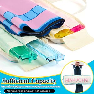 Bolsa de Lona para Racks de Mahjong y Tapete, Bolsa de Almacenamiento Vacía para Racks de Mahjong con Asa, Cremallera y 4 Compartimentos Separados - Product Image 6