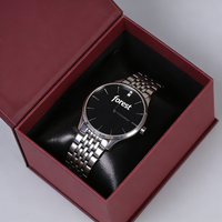 Caja de Reloj de Cartón de Diseño Personalizado con Inserto de Almohada Suave, Empaque de Regalo de Lujo Listo para Usar para Hombres y Mujeres