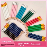 Mini 10CM Noir HB Golf Crayon Courte Queue Standard Crayon Cadeau Stylo