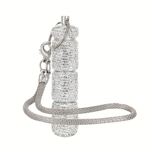 Custodia per pillole portapillole portapillole portatile portatile con strass impermeabile piccolo portapillole portachiavi - Product Image 6
