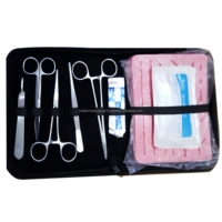 Kit d'entraînement aux sutures médicales standard avec coussinet en silicone, instruments chirurgicaux en acier inoxydable, fils de suture - Fournisseur en gros