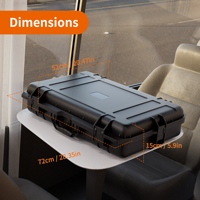 Boîte de rangement électronique de voyage en coque rigide noire résistante aux intempéries pour Starlink Gen 3