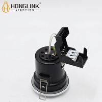 Spot LED encastré rond ignifuge GU10, puissance max. 35W, anti-éblouissement, pour plafond, idéal pour bureaux et hôtels (vente en gros)