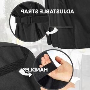 Funda para Mesa de Patio Exterior de Tela Oxford, Negra, 82x61x89cm, Impermeable, con Cierre de Velcro, Diseño Moderno y Simple, para Muebles de Jardín - Product Image 3