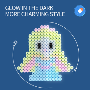 7500 Pezzi Set di Perline Luminose Colorate Fai-da-Te, Perline da Stirare Magiche, <span class=keywords><strong>Giocattolo</strong></span> Artigianale Fatto a Mano, Set di Diversi Tipi di Perline Fuse - Product Image 4